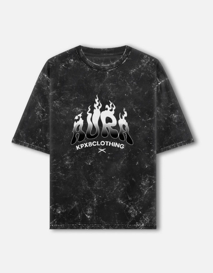 Acid Washed Oversized Tee - Aura – Kpx8clothing