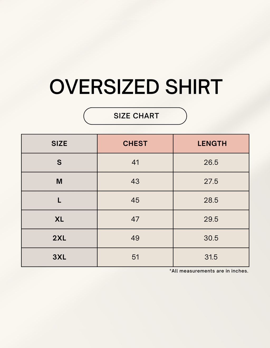 Color_Size Chart