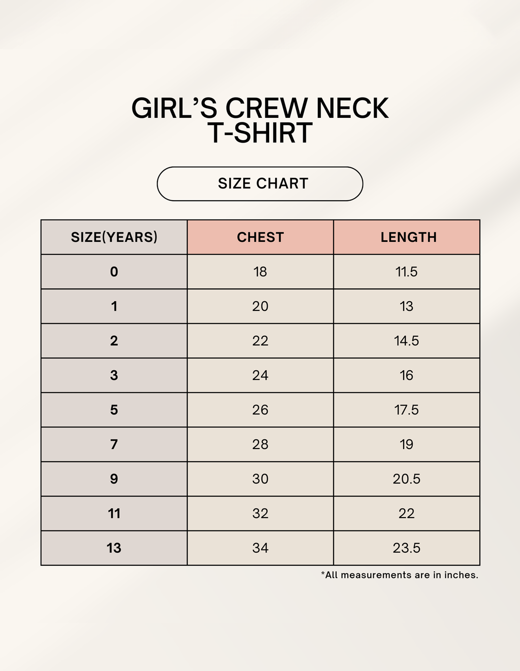 Color_Size Chart