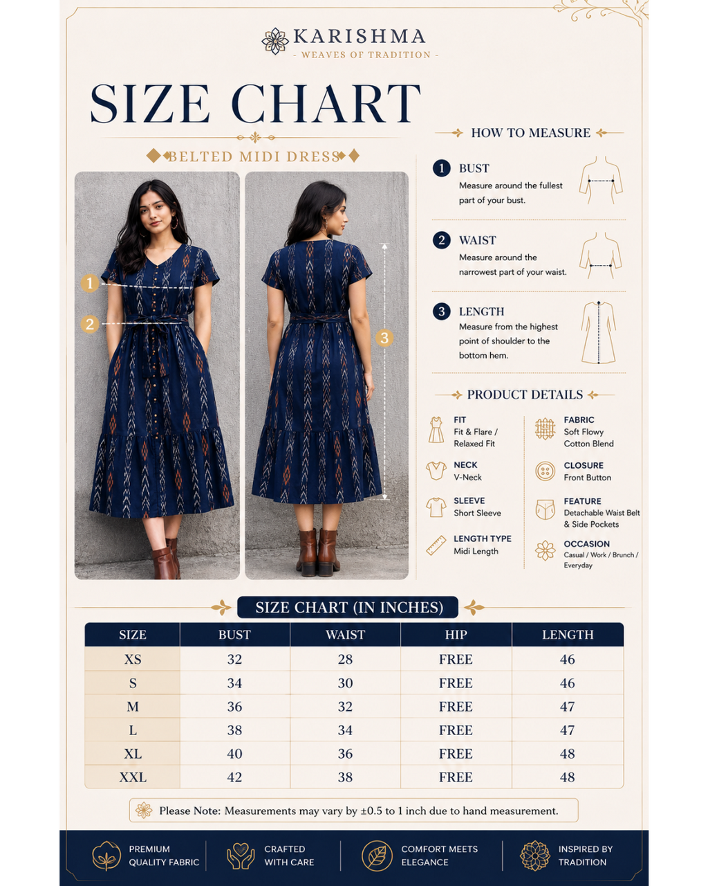 RaatRani Belted Dress