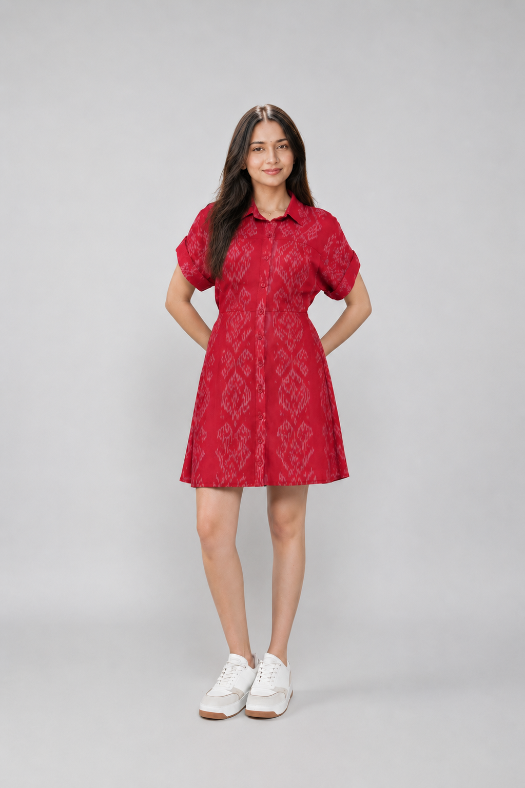 Gulnaar fit and flair Shirt Dress