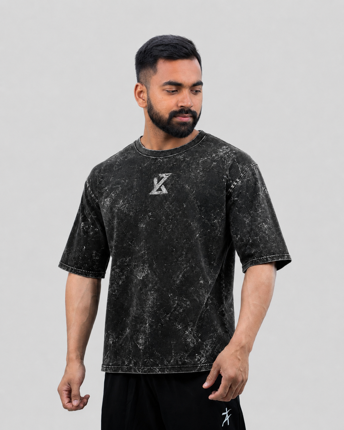 KPX8 GYM Edition Unisex Acid Washed Oversized Tee