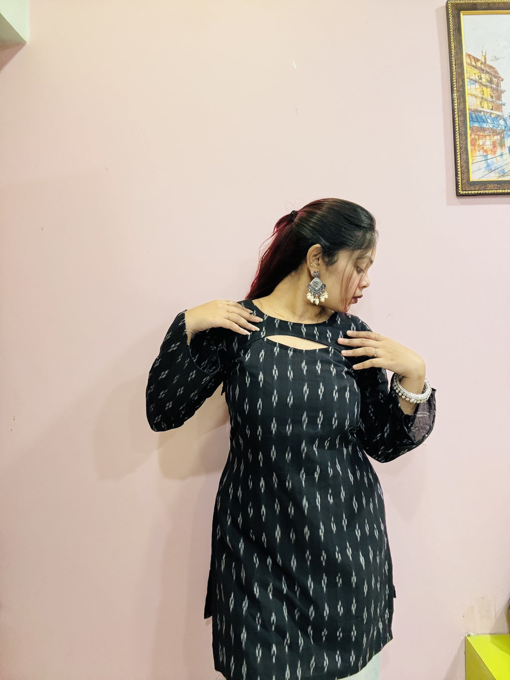 Detachable Shoulder Corset Kurti