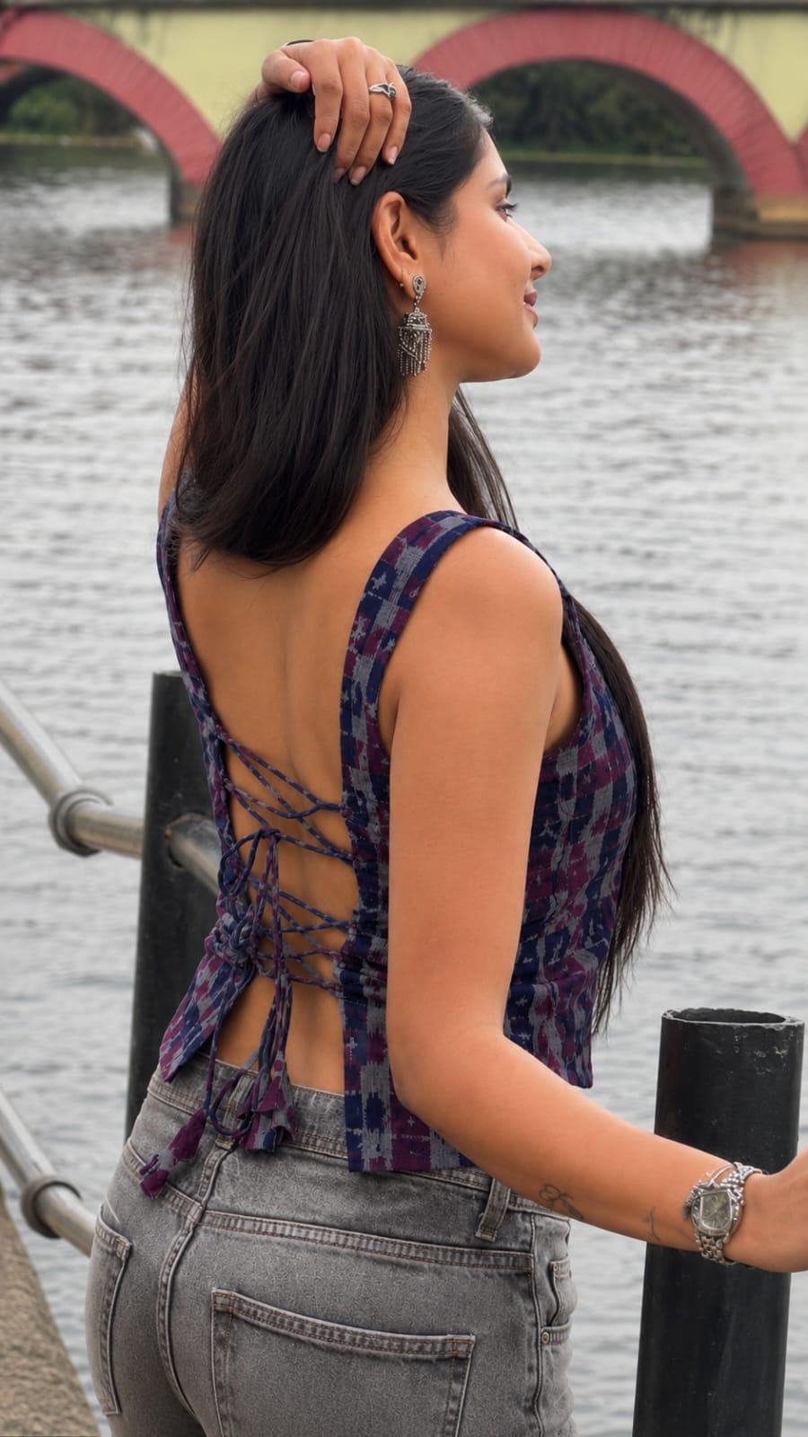 Backless Corset Crop Top