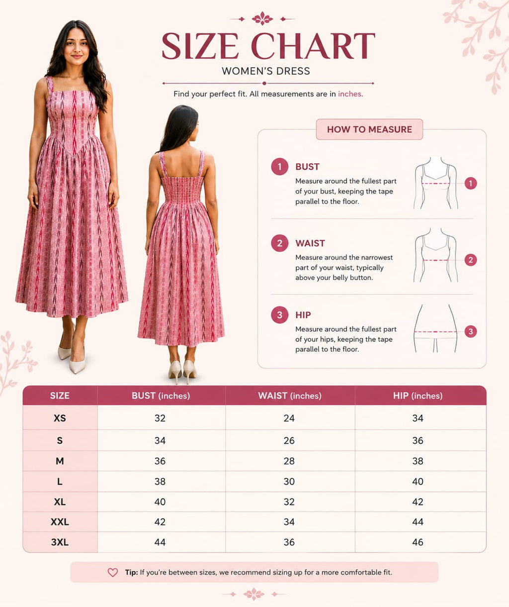Fit & Flare Ethnic Fusion Midi Dress