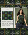 Emerald Ikat Peplum Top