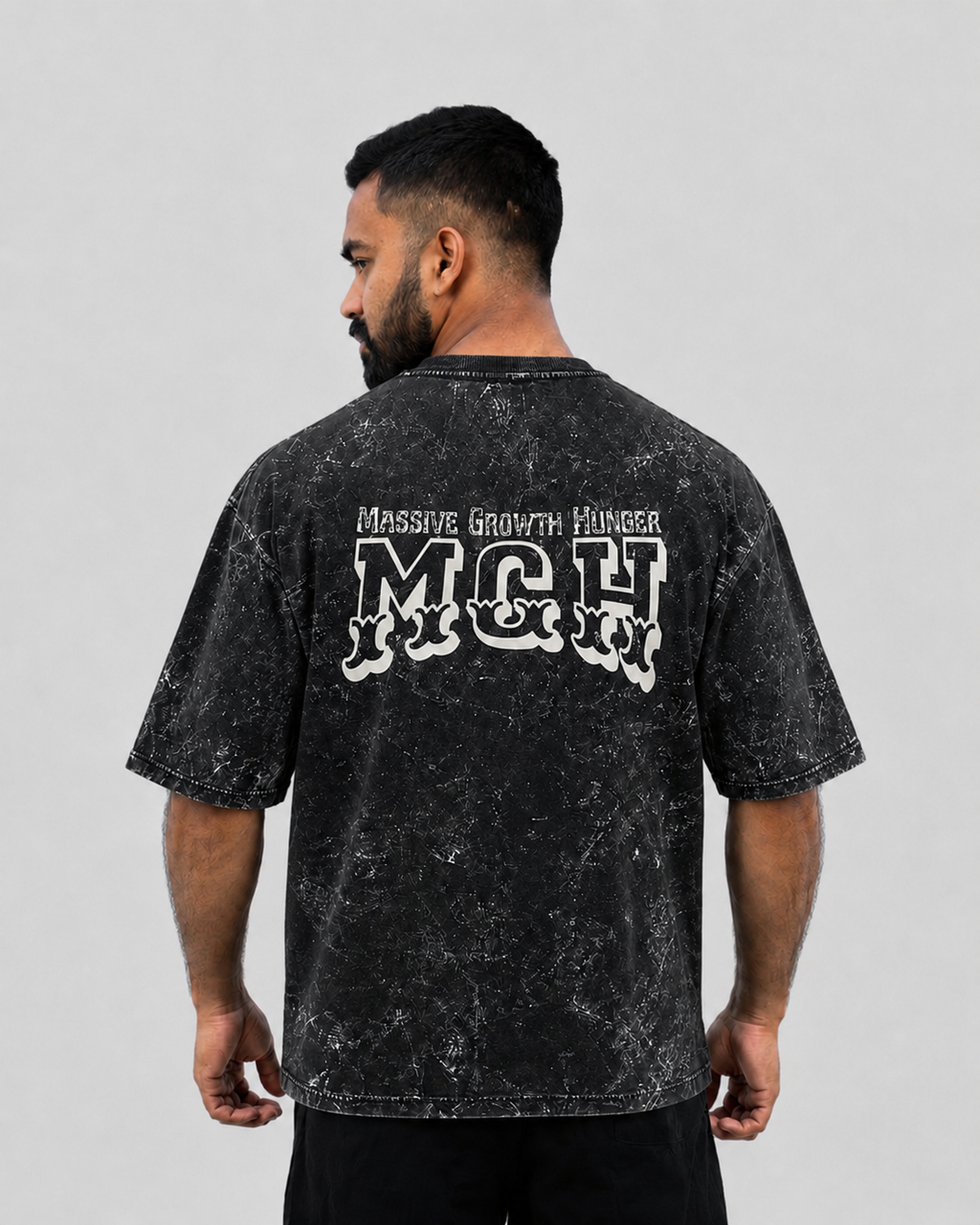 KPX8 GYM Edition Unisex Acid Washed Oversized Tee